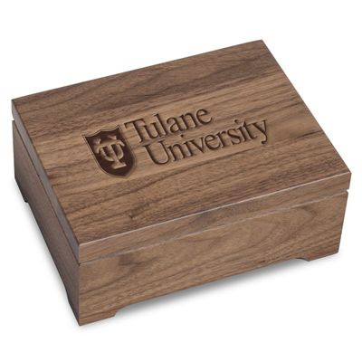 M. LA HART Tulane University Solid Walnut Desk Box