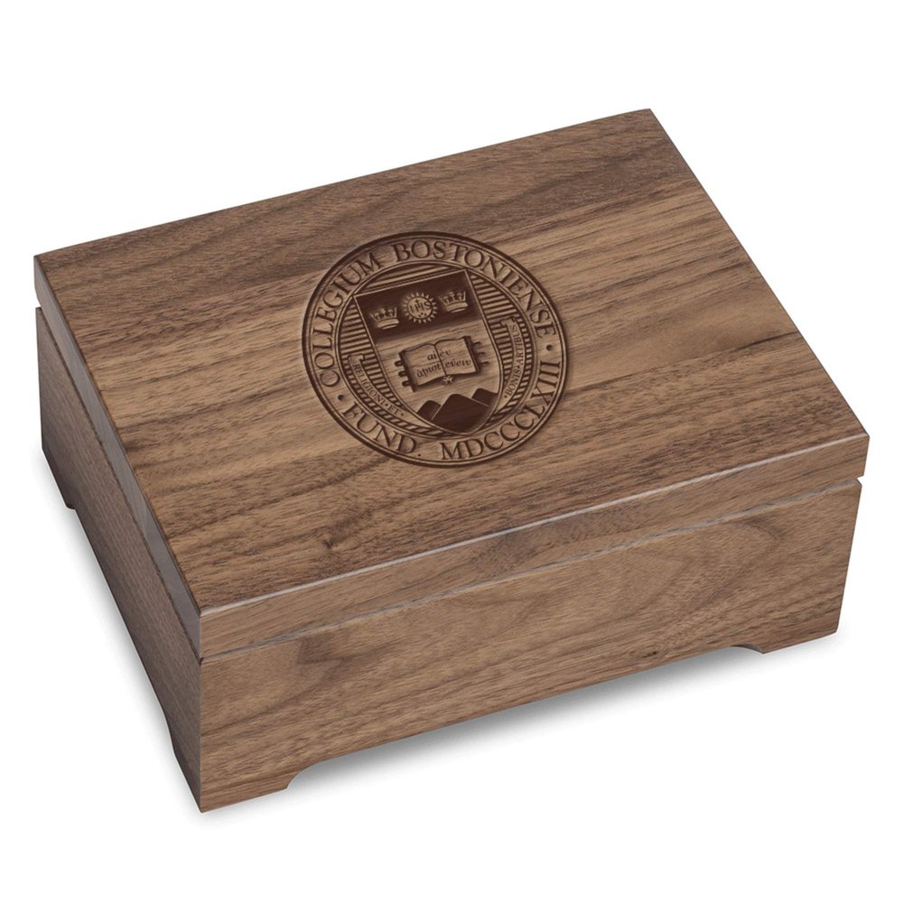 M. LA HART Boston College Solid Walnut Desk Box