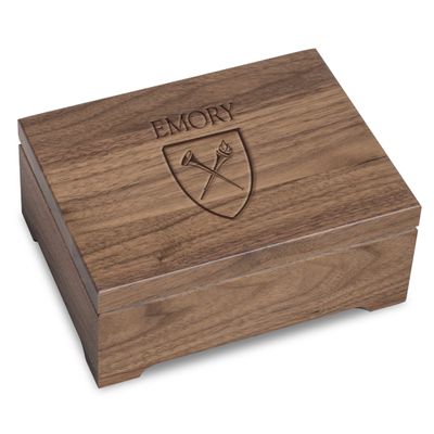 M. LA HART Emory University Solid Walnut Desk Box