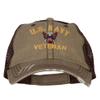 e4Hats.com US Navy Veteran Military Embroidered Low Cotton Mesh Cap - Khaki Brown OSFM view 1