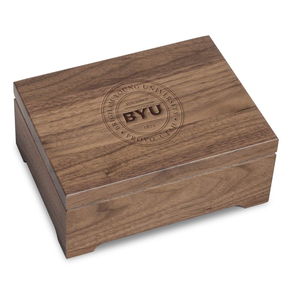 M. LA HART Brigham Young University Solid Walnut Desk Box