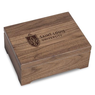 M. LA HART Saint Louis University Solid Walnut Desk Box