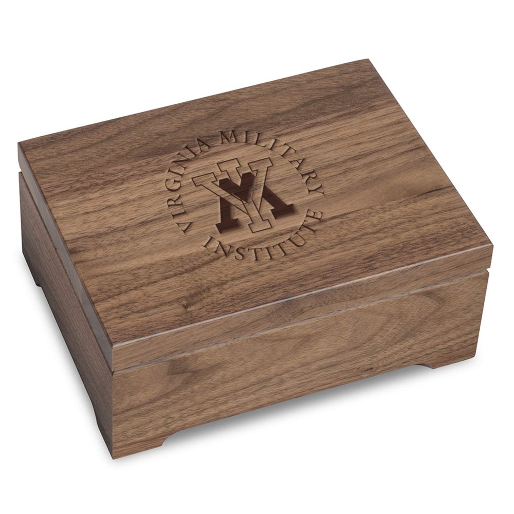M. LA HART Virginia Military Institute Solid Walnut Desk Box