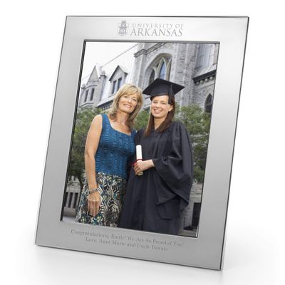 M. LA HART University of Arkansas Polished Pewter 8x10 Picture Frame