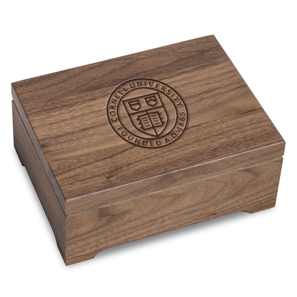 M. LA HART Cornell University Solid Walnut Desk Box