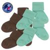 Babysoy Unisex Newborn Baby Gripper Socks - Toddler Ankle Non-Slip Socks with Grips- Pack of 4s (6-12 Months, Brown/Harbor) view 2