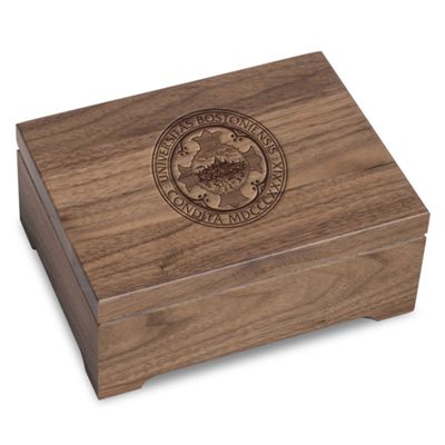 M. LA HART Boston University Solid Walnut Desk Box