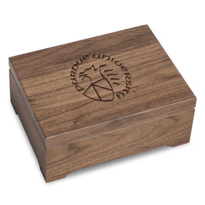 M. LA HART Purdue University Solid Walnut Desk Box