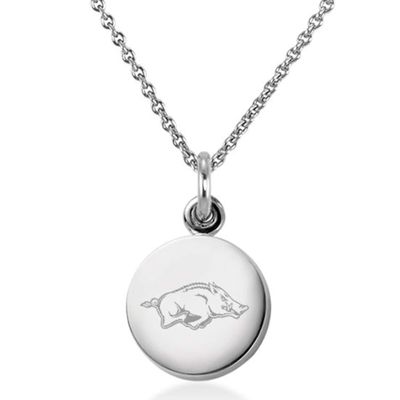 M. LA HART University of Arkansas Necklace with Charm in Sterling Silver