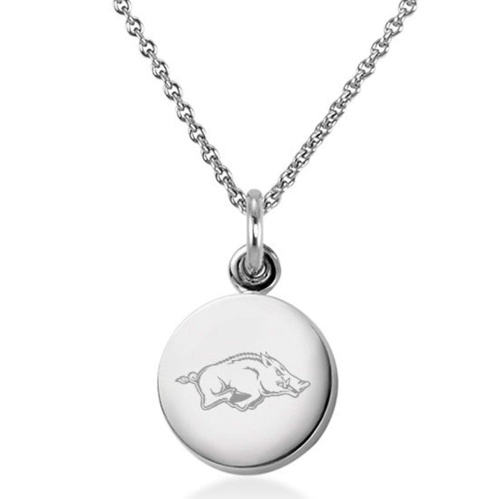M. LA HART University of Arkansas Necklace with Charm in Sterling Silver
