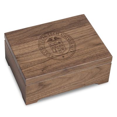 M. LA HART Texas Tech Solid Walnut Desk Box
