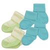 Babysoy Newborn Baby Boy Gripper Socks - Toddler Ankle Non-Slip Socks with Grips- Pack of 4s(0-6 Months, Tea/Ocean) view 1
