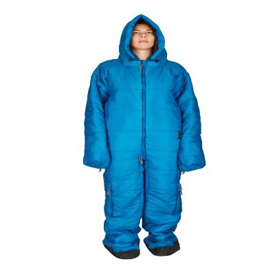 hygger Nanuk Mykonos Blue M  Original Sleeping Bag with Arms and Legs, 3M Thinsulate Filling Makes it Warm, Lightweight & Small in Pack Size