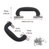 Antrader 6-Pack Plastic 150mm Long Luggage Trunk Pull Handle Suitcase Side Holder, Black view 2