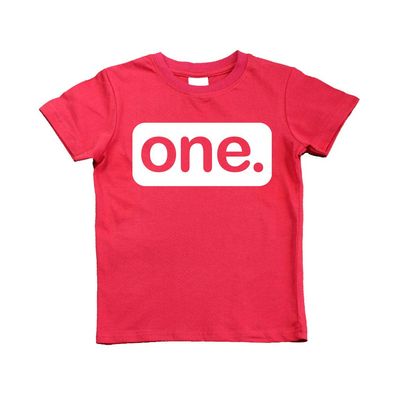 First Birthday Outfit boy 1st Birthday boy Gifts one Year Old Baby Boys Shirt (Red, 12 Months)