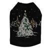 Christmas Tree in The City - Bling Rhinestone Christmas Dog Shirt, 2XL Black view 1