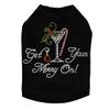 Christmas Martini - Bling Rhinestone Christmas Dog Shirt, XL Black view 1