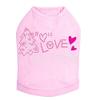 Love Pink Christmas - Bling Rhinestone Christmas Dog Shirt, 4XL Pink view 1
