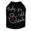 Baby It's Cold Outside Snowman - Bling Rhinestone Christmas Dog Shirt, 4XL Black view 1