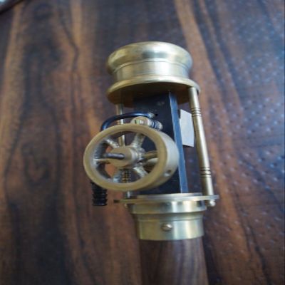 Mahira Nautical Vintage Wooden Cane Antique Brass Steam Engine Handle Walking Stick Fold able A