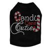 Candy Cane Cutie - Bling Rhinestone Christmas Dog Shirt, 2XL Black view 1