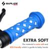 SAPLIZE Kids Bike Handlebar Grips, Shorter Length(4.13"), for Kids Girls Boys Bikes, Balance Bikes, Road Bikes and Scooters, with Tassel Streamers, Blue view 2