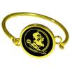NCAA Florida State Seminoles Womens Siskiyou Sportsgold Tone Bangle Bracelet, Gold, One Size view 2