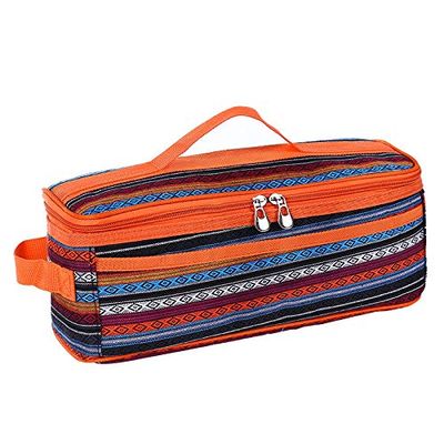 JINGXIN Outdoor Camping Kitchen Utensils Storage Bag Ethnic Style Picnic Travel Hiking Portable Container