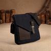 VASCHY Small Messenger Bag, Vintage Canvas Leather Lightweight Crossbody Man Purse Bag view 3