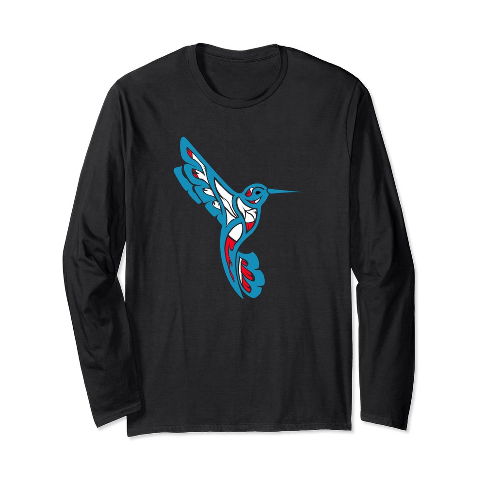 Hummingbird Pacific Northwest Art Hummingbird Lover T-shirt Long Sleeve T-Shirt