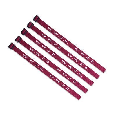 (5) Pack - W.W.J.D. Bracelets - 22 Individual Colors to Choose from - Mix and Match (Maroon)