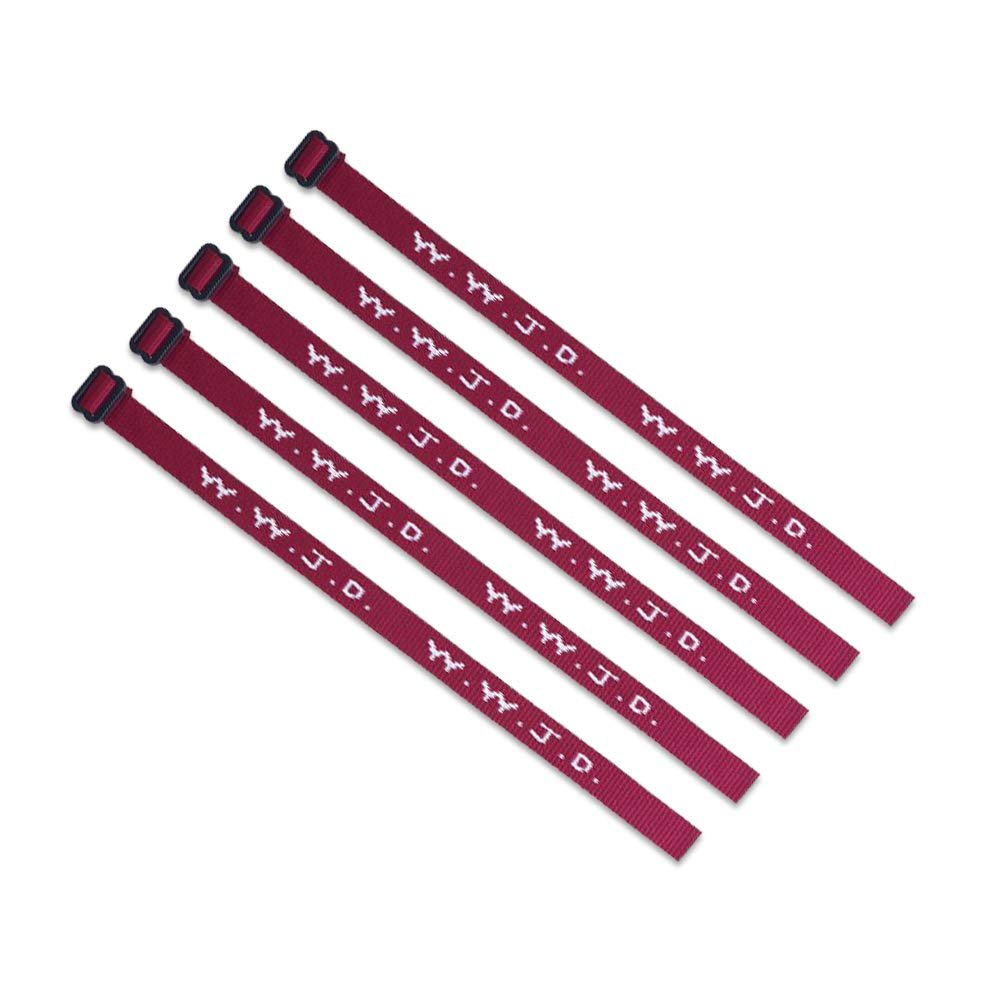 (5) Pack - W.W.J.D. Bracelets - 22 Individual Colors to Choose from - Mix and Match (Maroon)