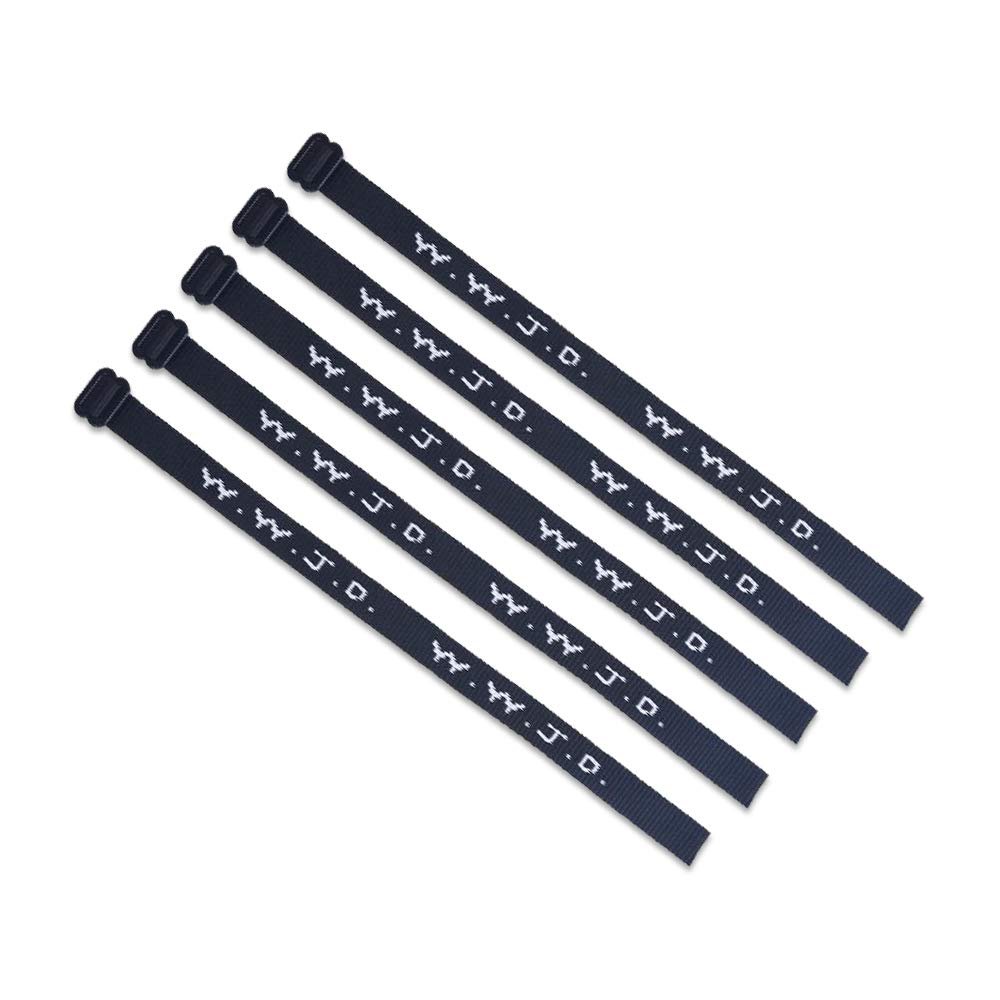 (5) Pack - W.W.J.D. Bracelets - 22 Individual Colors To Choose From - Mix and Match (Black)