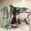Party Ponies Miniature Horse/SM Pony Childrens Bareback Saddle PAD Set with BITLESS Bridle - Cinch Upgrade - Turquoise Indian Native Set view 1