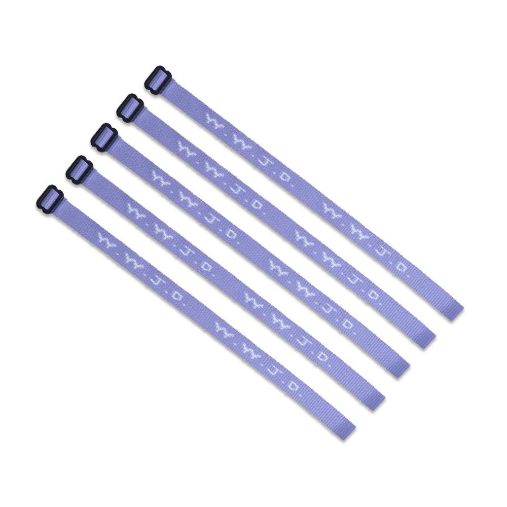 (5) Pack - W.W.J.D. Bracelets - 22 Individual Colors To Choose From - Mix and Match (Pastel Purple & White)