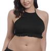 Freya Women's Standard Nouveau Underwire High-Neck Crop Top, Black, 28DD view 1