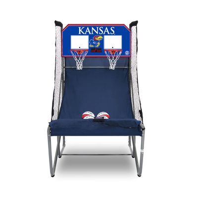 Pop-A-Shot - Home Dual Shot with Kansas Jayhawks NCAA Graphics l Sensor Scoring l 16 Game Modes l 7 Balls l Foldable Storage l for All NCAA Fans