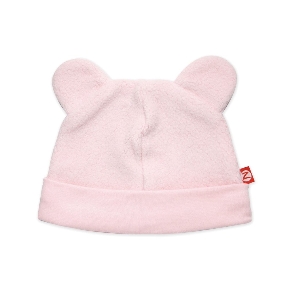 Zutano Unisex Baby Fleece Hat, Winter Hat for Boys and Girls, Cold-Weather Baby Gear, Infant Cap, Baby Pink, 18 Months