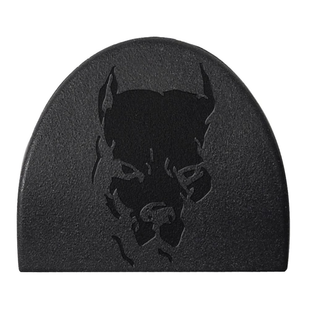 NDZ Performance JP1 Grip Plug for Glock 17 19 21 22 23 24 31 32 34 35 38 Gen 1-3 in 9mm .40 .357 10mm .45 ACP Color Filled Laser Engraved in Black - Dog Pitbull