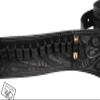 22 Caliber Western Leather Gun Holster & Belt - Cowboy Style Single Drop Rig Standard Barrel - Authentic Handmade Hand Tooled .22 Cal (Black, 48) view 3