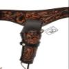 22 Caliber Western Leather Gun Holster & Belt - Cowboy Style Single Drop Rig Standard Barrel - Authentic Handmade Hand Tooled .22 Cal (Brown, 44) view 1
