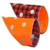 SPOT THE DOG! Reflective Dog Bandanas - Reversible High Visibility Safety Dog Accessories for Small, Large Dogs, Collar, Scarf, Bib Gear for Hunting, Walking at Night (Blaze Orange, Red Plaid, L-XL) view 1