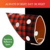 SPOT THE DOG! Reflective Dog Bandanas - Reversible High Visibility Safety Dog Accessories for Small, Large Dogs, Collar, Scarf, Bib Gear for Hunting, Walking at Night (Blaze Orange, Red Plaid, L-XL) view 2