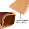 TRIUMPH VISION Squeeze Leather Sunglasses Pouch - 3 Pack Spring Storage Glasses Holder Soft Eyeglasses Case (Khaki,Grey,DarkGrey) view 4