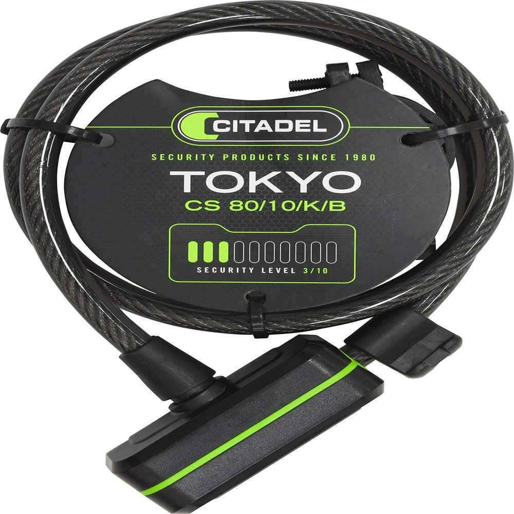 Citadel Tokyo CS 60/8 Keyed Cable Lock Unisex Adult, Black, 60 cm