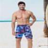 K898 Men's Swim Jammers UPF50+, Swim Training Printed Jammer Swimsuit Endurance Compression for Men (Colorful Blue-WF, XL) view 3