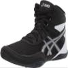 ASICS Kid's Matflex 6 Grade School Wrestling Shoes, 4 Big Kid, BLACK/SILVER view 1