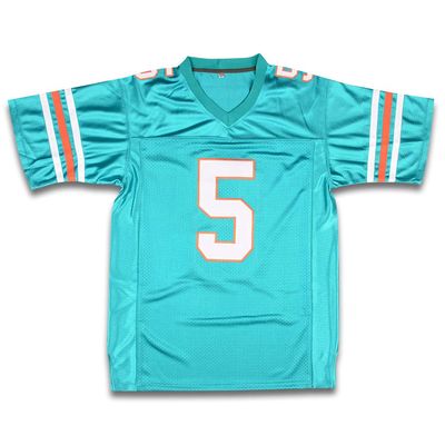 borizcustoms Ray Finkle 5 Novelty Football Jersey Ventura Movie Reference Stitch Sewn (Teal, 46)