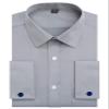 Alimens & Gentle French Cuff Regular Fit Dress Shirts (Cufflink Included) Grey view 1