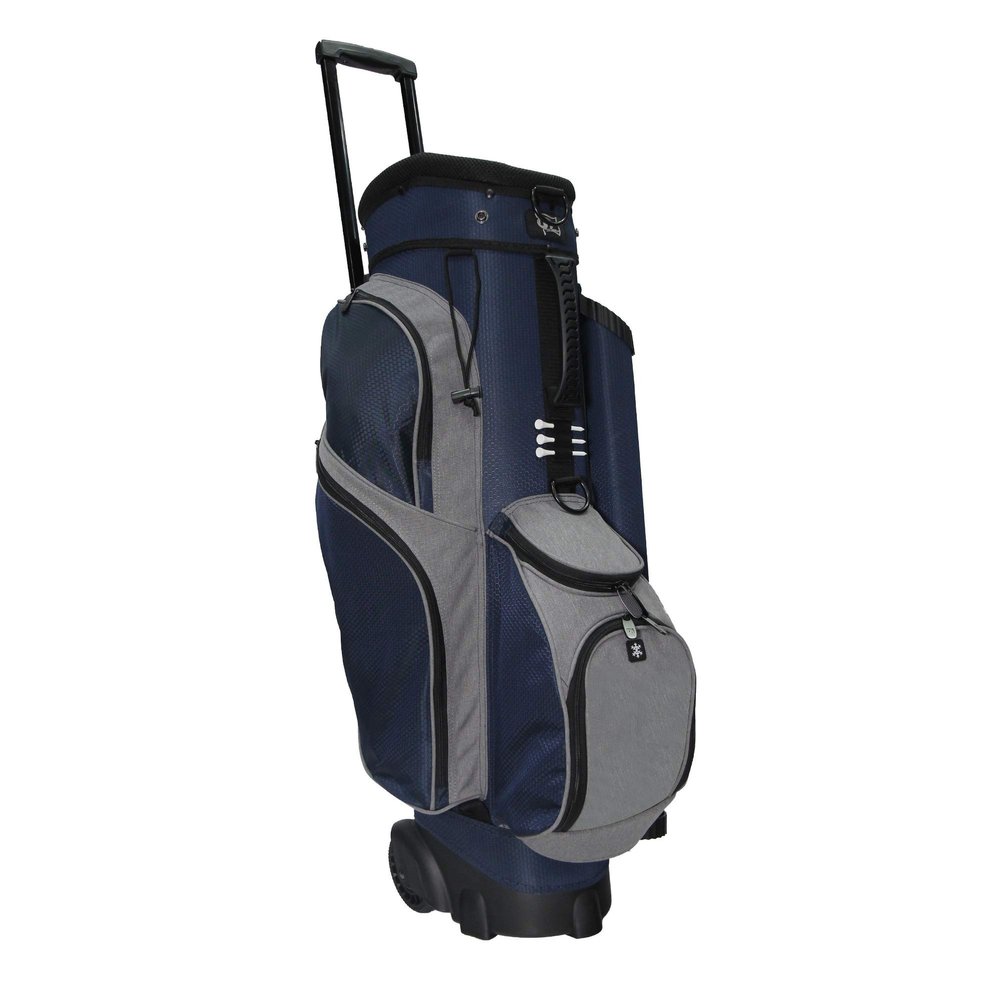 RJ Sports Spinner X 9.5" Transport Cart Bag, Navy/Heather Grey, 9.5